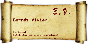 Bernát Vivien névjegykártya